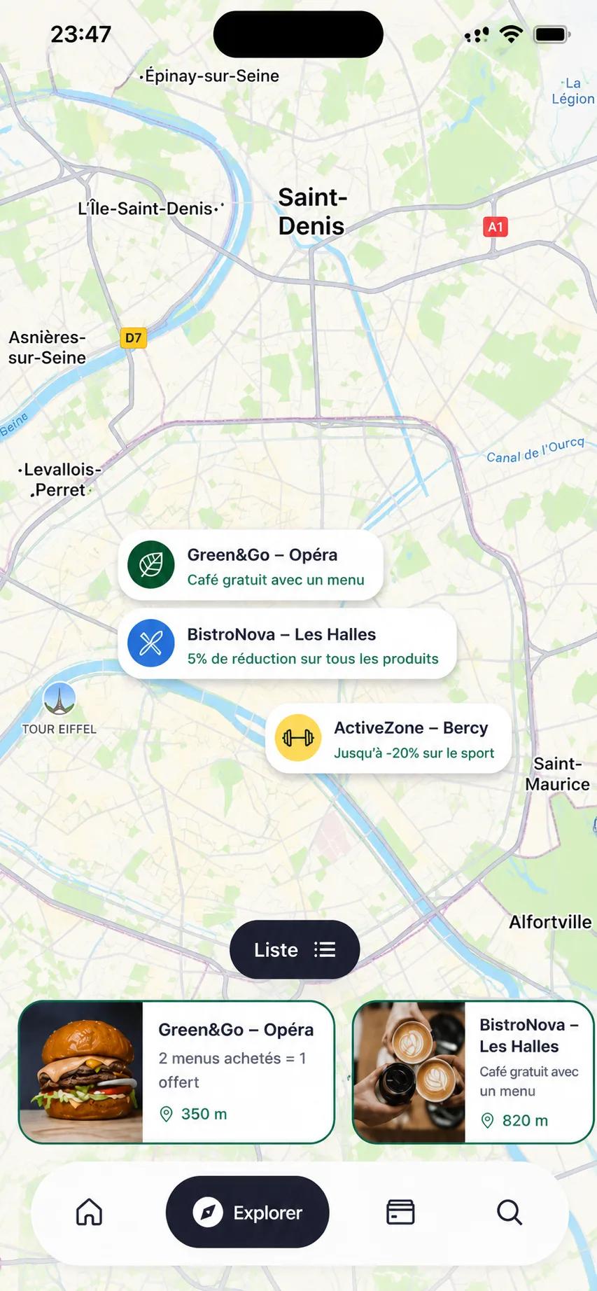 App Lim’On, carte des offres géolocalisées autour de vous