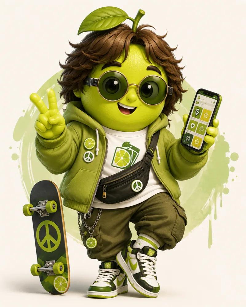 JLJ, la mascotte Lim'On Blue qui accompagne les jeunes dans l'app